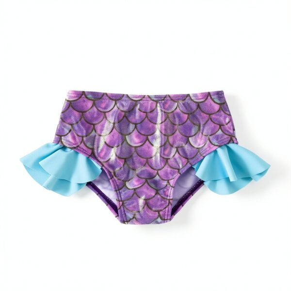 Mermaid Bikini Set Baby Girl Swimwear Blue Polyamide-4