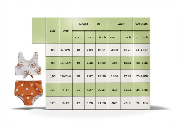 Lucikamy Baby Girl Floral Bikini Set Soft Quick Dry-6