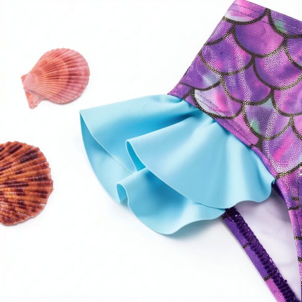 Mermaid Bikini Set Baby Girl Swimwear Blue Polyamide-5