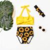 Baby Girls 3 Piece Bikini Set Bowknot Swimsuit Lightweight-2