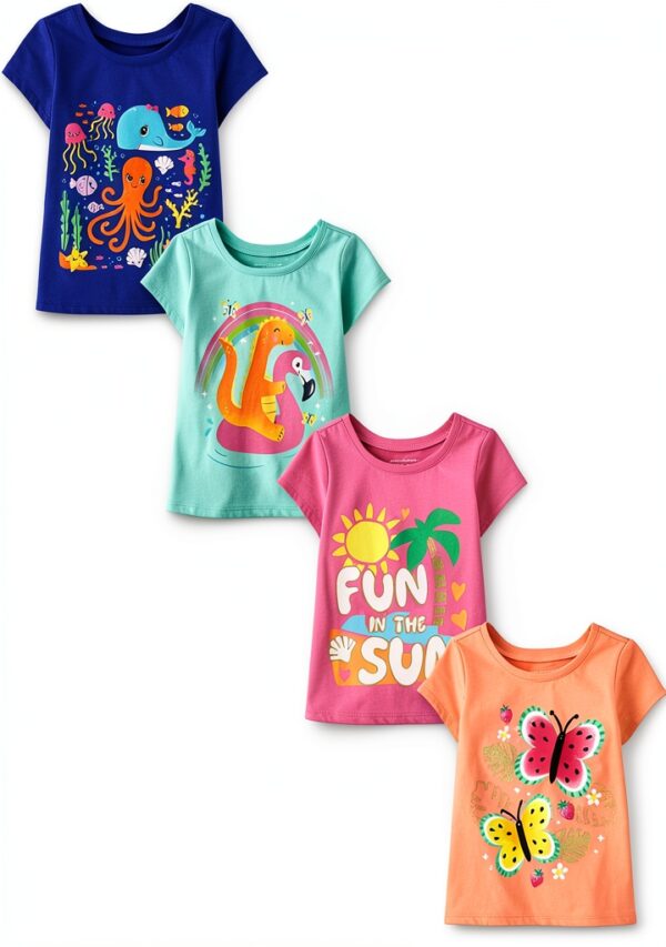 The Childrens Place Baby Girls Cotton Polyester Tees-0
