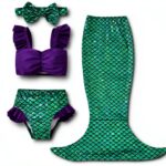 HINTINA Mermaid Bikini Set Baby Girls Swimwear Soft Fabric-0
