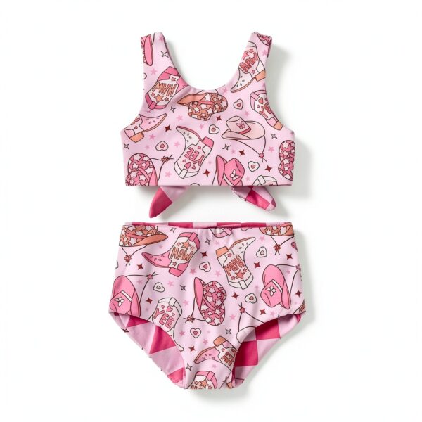 Baby Girls Bikini Swimsuit Butterfly Print UV Protection-1