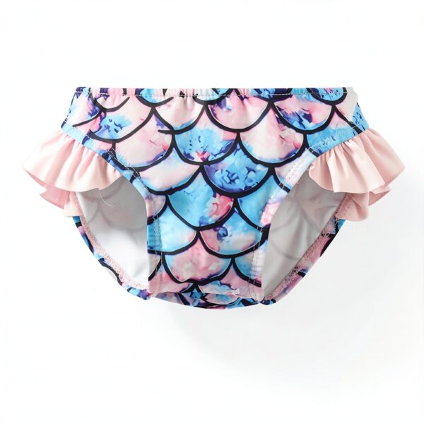 Baby Girls Bikini Set Sunflower Yellow Mermaid Pink Swimsuit-3