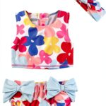 Mud Pie Baby Girls Floral Bikini Set Nylon Spandex-0