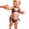 WALLARENEAR Baby Girls Leopard Bikini Set Polyester Swimwear-1