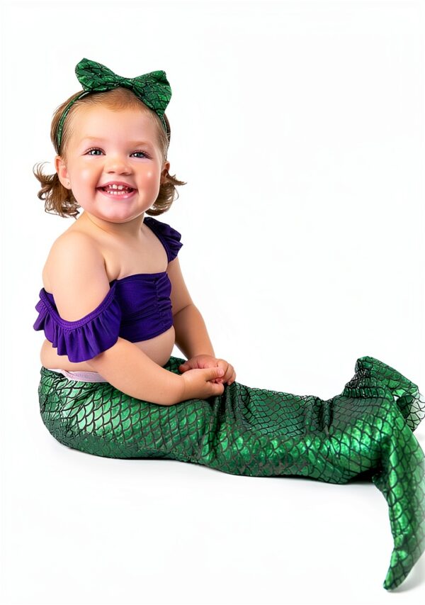 HINTINA Mermaid Bikini Set Baby Girls Swimwear Soft Fabric-1