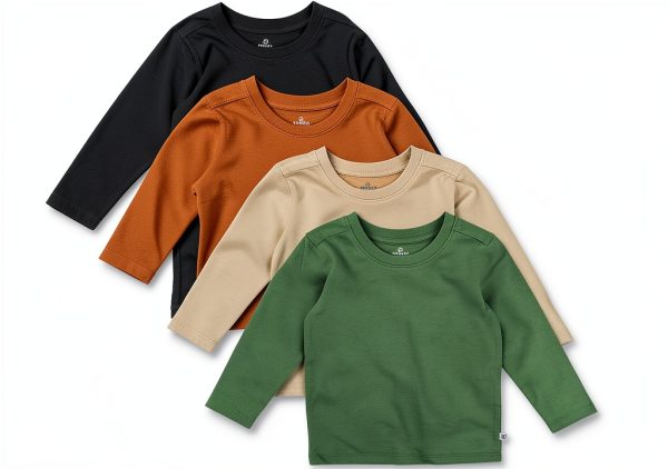 HonestBaby Organic Cotton Baby Long Sleeve Tshirts Multipack