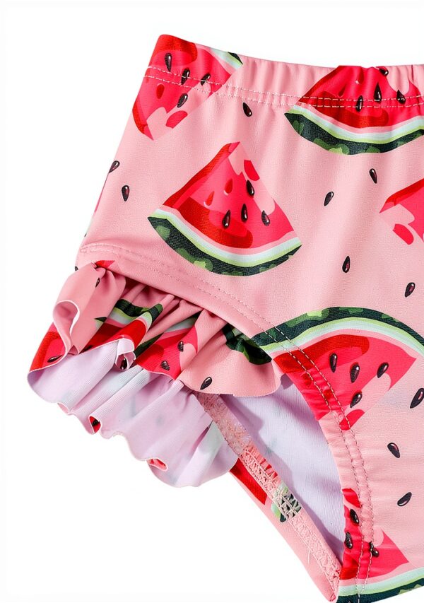 Baby Girl Swimsuit Two Piece Ruffle Design Watermelon-4