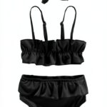 Amberetech Baby Girls Bikini Set Polyester Spandex Swimwear-0