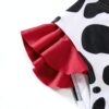 Toddler Girl Ruffle Bikini Set Polyester Cow Print Swimwear-4