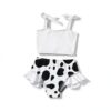 Toddler Girls Swimsuit Soft Polyester Ruffle Shorts Beach-1