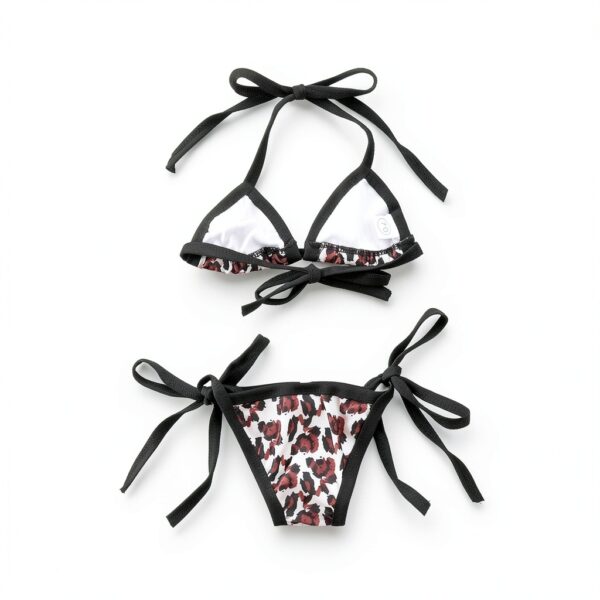 WALLARENEAR Baby Girls Leopard Bikini Set Polyester Swimwear-6
