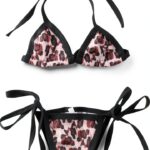 WALLARENEAR Baby Girls Leopard Bikini Set Polyester Swimwear-0
