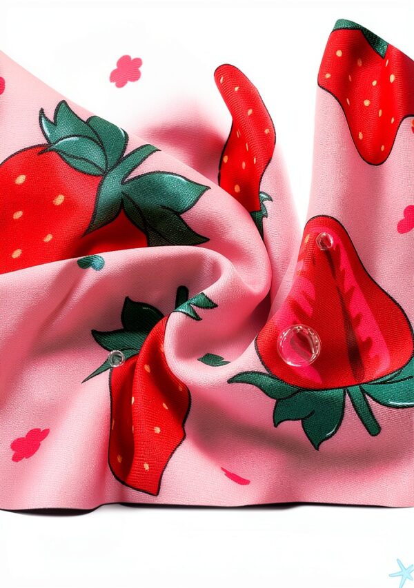 Baby Girl 2 Piece Bathing Suit Stretchy Ruffled Tankini Set-4