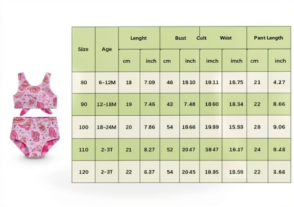 Baby Girls Bikini Swimsuit Butterfly Print UV Protection-5