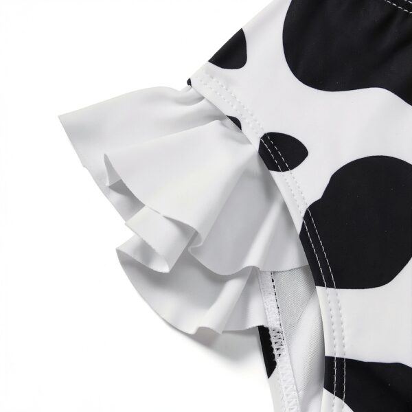 Toddler Girls Swimsuit Soft Polyester Ruffle Shorts Beach-5