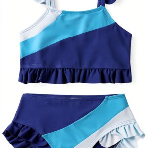 Girls Bikini Set Polyester Spandex Swimwear Toddler 1-6-0