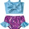 Mermaid Bikini Set Baby Girl Swimwear Blue Polyamide-0