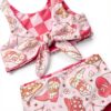 Baby Girls Bikini Swimsuit Butterfly Print UV Protection-4
