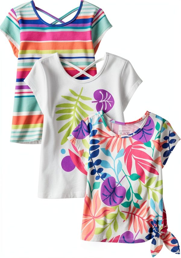 The Childrens Place Baby Girls T-Shirts Cotton Polyester
