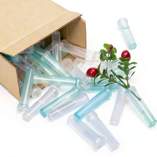 Floral Water Tube Reusable Plastic Cap YQW-CY Model 0010 2.8in Length-2