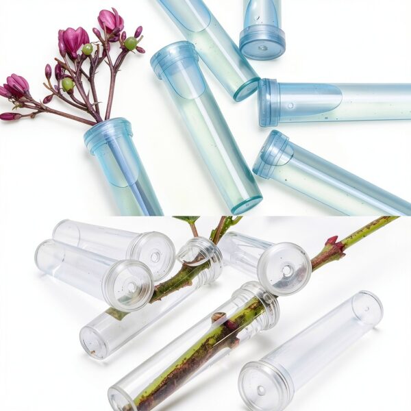 Floral Water Tube Reusable Plastic Cap YQW-CY Model 0010 2.8in Length-8