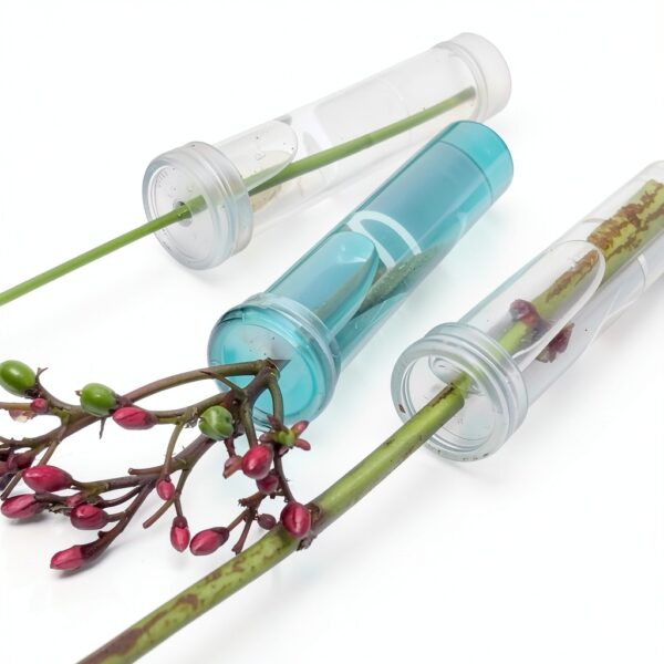 Floral Water Tube Reusable Plastic Cap YQW-CY Model 0010 2.8in Length-1