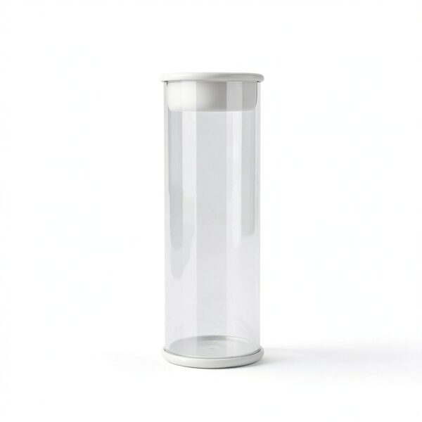 Clear Storage Tubes 4PCS 3.93 L x 1.57 PC Rigid Tubes White Caps-2