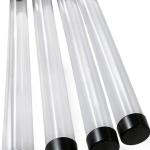 Clear Plastic Tube 12×2″ Rigid Cylinder 4‑Pack – Plastics For Lighting-0