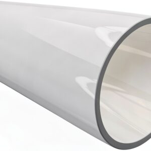 Acrylic Rigid Round Tube Clear 1.5" ID x 1.75" OD x 12" L –-0