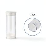 Clear Storage Tubes 4PCS 3.93 L x 1.57 PC Rigid Tubes White Caps-0