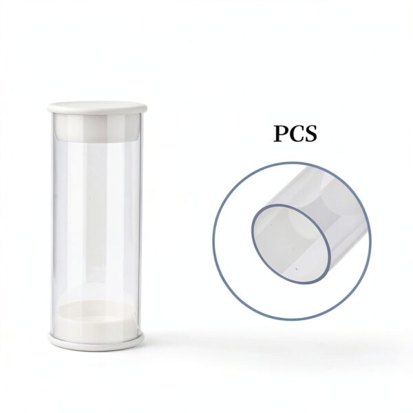 Clear Storage Tubes 4PCS 3.93 L x 1.57 PC Rigid Tubes White Caps-0
