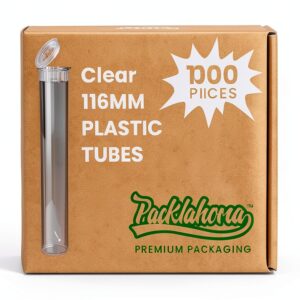 Clear Pop Top Tubes 116mm Packlahoma 1000 Count Waterproof BPA Free-0