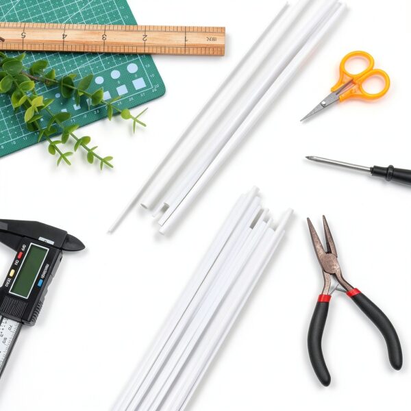 25 Pcs ABS Plastic Round Tubes 5 Sizes ABS White Bars Rod Hollow 2mm 3mm 4mm 5mm 6mm Round Tube Connector Cylinder Hollow Bar for DIY and Crafts Table Architectural Model Making(9.8 Inches Long)-4