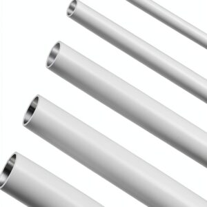 25 Pcs ABS Plastic Round Tubes 5 Sizes ABS White Bars Rod Hollow 2mm 3mm 4mm 5mm 6mm Round Tube Connector Cylinder Hollow Bar for DIY and Crafts Table Architectural Model Making(9.8 Inches Long)-0