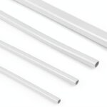 25 PCS ABS Plastic Round Tubes, White Bars Rod Hollow Tubing Connector for DIY Crafts Sand Table Architectural Model Making (9.8 Inches Long, 5 Sizes)-0