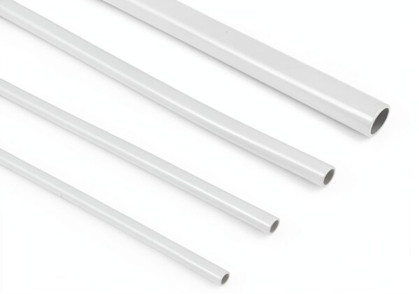 25 PCS ABS Plastic Round Tubes, White Bars Rod Hollow Tubing Connector for DIY Crafts Sand Table Architectural Model Making (9.8 Inches Long, 5 Sizes)-0