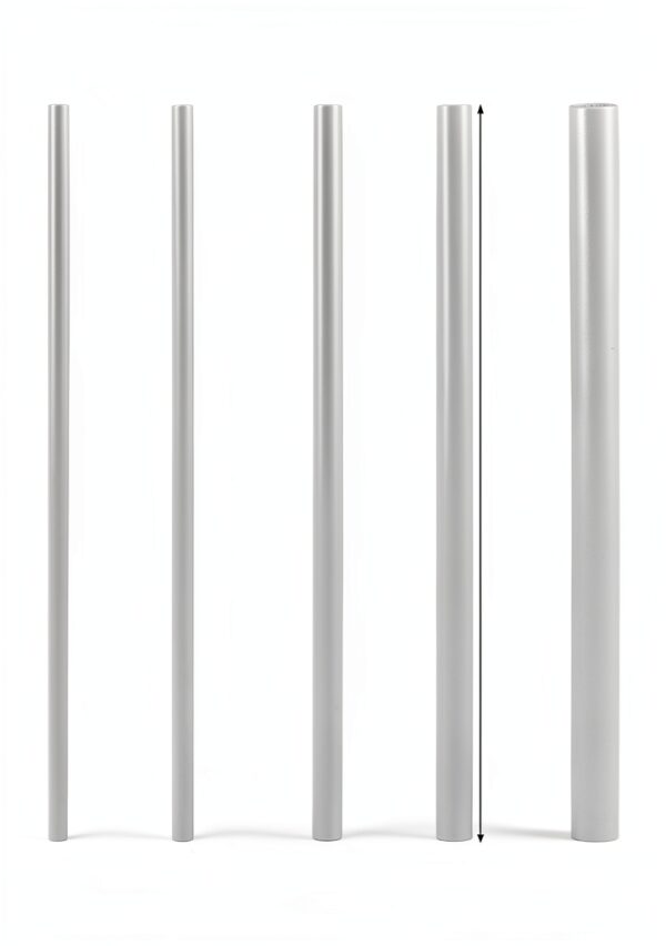 25 PCS ABS Plastic Round Tubes, White Bars Rod Hollow Tubing Connector for DIY Crafts Sand Table Architectural Model Making (9.8 Inches Long, 5 Sizes)-2