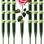 FIVEIZERO Floral Water Tubes for Flowers, 25 PCS 5.64 Inch Green Flower Stem Water Tubes with Caps, Plastic Floral Tubes Vials for Fresh Flower Arrangements, Florist Supplies-0