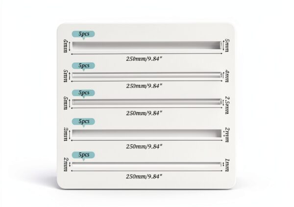 25 Pcs ABS Plastic Round Tubes 5 Sizes ABS White Bars Rod Hollow 2mm 3mm 4mm 5mm 6mm Round Tube Connector Cylinder Hollow Bar for DIY and Crafts Table Architectural Model Making(9.8 Inches Long)-1