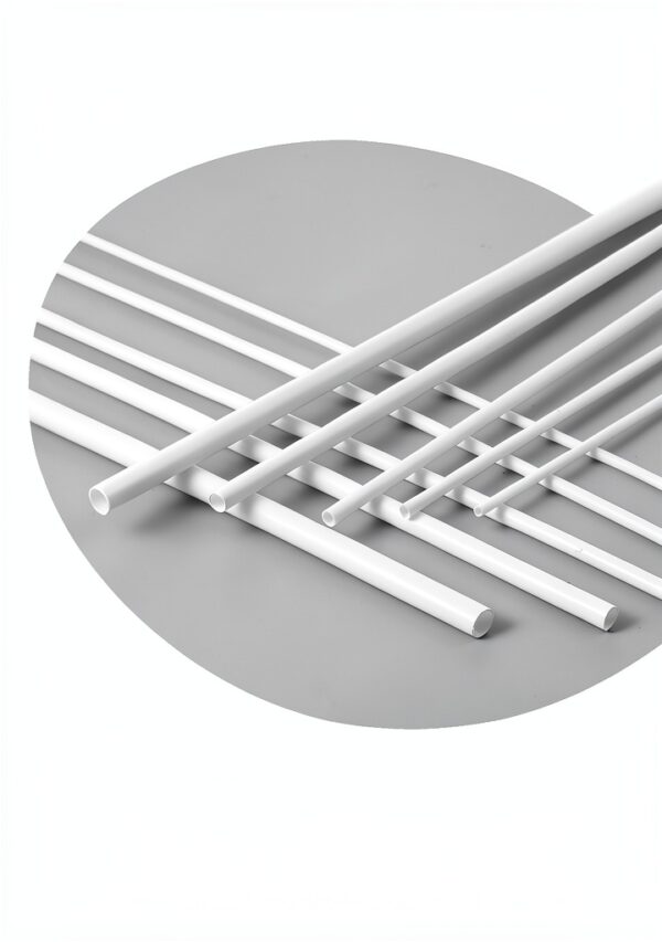 25 PCS ABS Plastic Round Tubes, White Bars Rod Hollow Tubing Connector for DIY Crafts Sand Table Architectural Model Making (9.8 Inches Long, 5 Sizes)-3